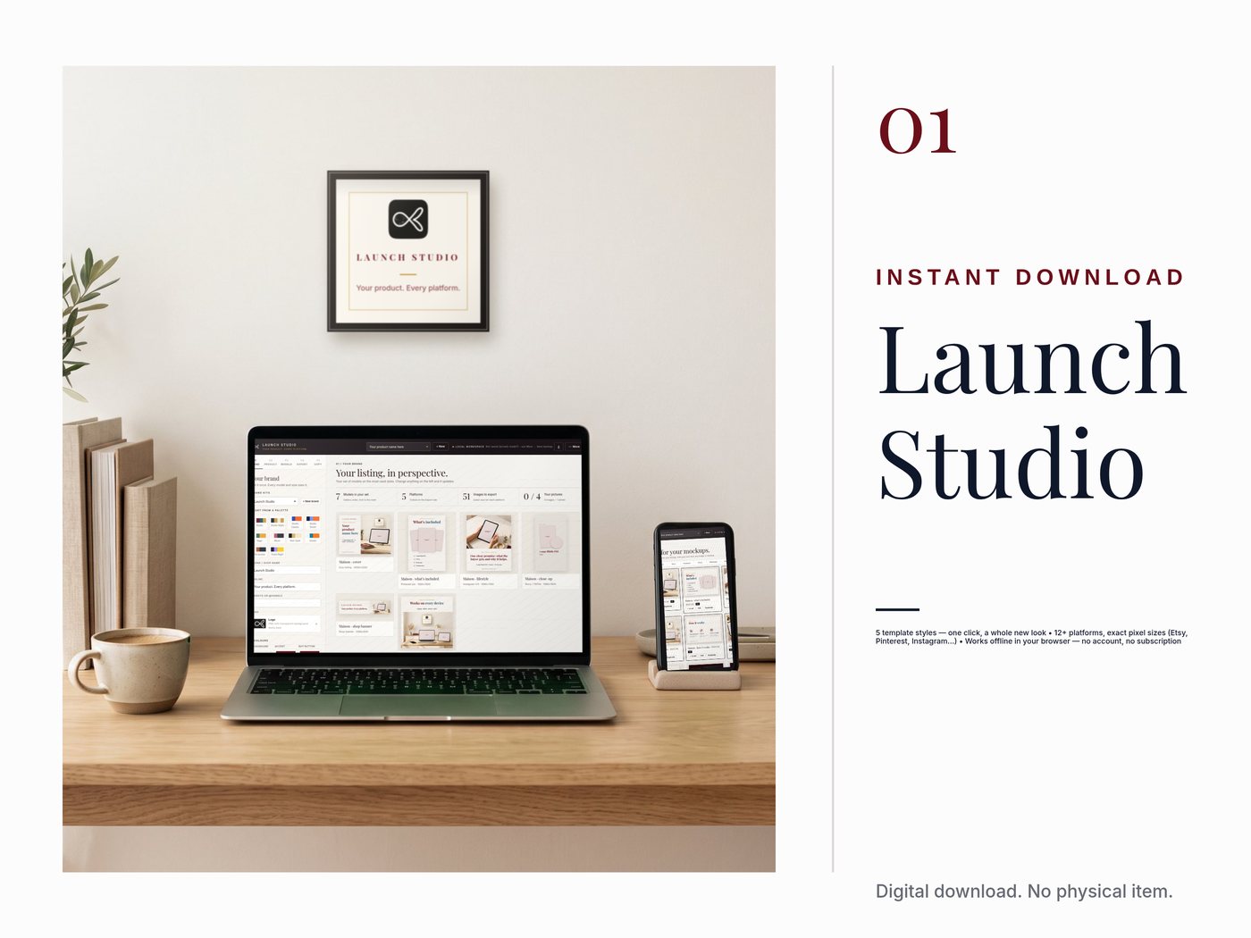 Launch Studio Atelier template style